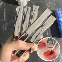 Load image into Gallery viewer, Small Silver Tube Mirror Face Lip Glaze Moisturizes Radiant Lip Gloss Mouth Red Lip Color Female Women Cosmetics Makeup
