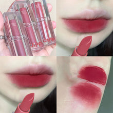 Load image into Gallery viewer, Velvet Matte Lipstick Transparent Acrylic Waterproof Sweatproof Long-lasting Non-fading Nude Lip Gloss Lip Makeup Cosmetics
