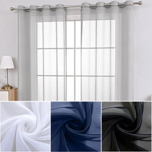 Load image into Gallery viewer, Tulle Sheer Solid Curtains for Living Room Bedroom Window Curtain Drape Rod Pocket Curtains Panel Fabric Decor Voile Organza
