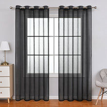 Load image into Gallery viewer, Tulle Sheer Solid Curtains for Living Room Bedroom Window Curtain Drape Rod Pocket Curtains Panel Fabric Decor Voile Organza
