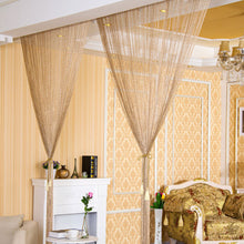 Load image into Gallery viewer, 100x200cm Glitter Door String Living Room String Curtain Shiny Tassel Silver Line Cortinas Valance for Window Home Decoration
