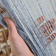 Load image into Gallery viewer, 100x200cm Glitter Door String Living Room String Curtain Shiny Tassel Silver Line Cortinas Valance for Window Home Decoration
