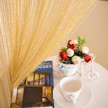 Load image into Gallery viewer, 100x200cm Glitter Door String Living Room String Curtain Shiny Tassel Silver Line Cortinas Valance for Window Home Decoration
