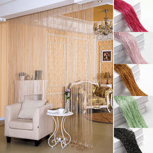 Load image into Gallery viewer, 100x200cm Glitter Door String Living Room String Curtain Shiny Tassel Silver Line Cortinas Valance for Window Home Decoration
