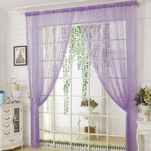 Load image into Gallery viewer, 100x200cm Glitter Door String Living Room String Curtain Shiny Tassel Silver Line Cortinas Valance for Window Home Decoration
