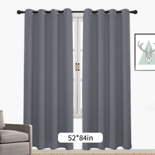 Load image into Gallery viewer, 1PC Blackout Curtains Grommet Drapery Panel for Living Room Decoration Meetingroom Share Room Office Window Curtains
