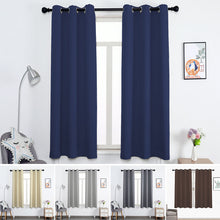 Load image into Gallery viewer, 1PC Blackout Curtains Grommet Drapery Panel for Living Room Decoration Meetingroom Share Room Office Window Curtains
