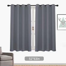 Load image into Gallery viewer, 1PC Blackout Curtains Grommet Drapery Panel for Living Room Decoration Meetingroom Share Room Office Window Curtains
