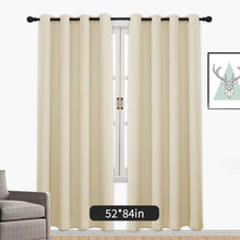 Load image into Gallery viewer, 1PC Blackout Curtains Grommet Drapery Panel for Living Room Decoration Meetingroom Share Room Office Window Curtains
