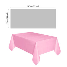 Load image into Gallery viewer, 137x183cm Disposable Tablecloth Birthday Party Wedding Christmas Table Cover Waterproof Oilproof Wipe Covers Rectangle Desk Cloth Decor
