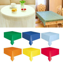 Load image into Gallery viewer, 137x183cm Disposable Tablecloth Birthday Party Wedding Christmas Table Cover Waterproof Oilproof Wipe Covers Rectangle Desk Cloth Decor
