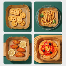 Load image into Gallery viewer, 50/100pcs 16cm Air Fryer Disposable Round Baking Papers Air Fryer Liners Non-Stick Steamer Oil Paper Liners Kitchen Accessories

