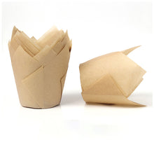 Load image into Gallery viewer, 50Pcs/Set Newspaper Style Muffin Cupcake Liner Paper Cups Caissettes Tulip Baking Cup Cake Wrapper Wedding Birthday Party Decor
