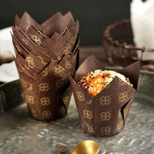 Load image into Gallery viewer, 50Pcs/Set Newspaper Style Muffin Cupcake Liner Paper Cups Caissettes Tulip Baking Cup Cake Wrapper Wedding Birthday Party Decor
