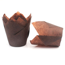 Load image into Gallery viewer, 50Pcs/Set Newspaper Style Muffin Cupcake Liner Paper Cups Caissettes Tulip Baking Cup Cake Wrapper Wedding Birthday Party Decor
