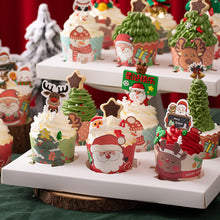 Load image into Gallery viewer, 50Pcs/Set Christmas Muffin Cupcake Liner Paper Cups Baking Cup Cake Wrapper Cake Toppers Decoration Christmas New Year Party Decor
