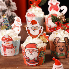 Load image into Gallery viewer, 50Pcs/Set Christmas Muffin Cupcake Liner Paper Cups Baking Cup Cake Wrapper Cake Toppers Decoration Christmas New Year Party Decor
