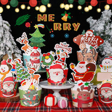 Load image into Gallery viewer, 50Pcs/Set Christmas Muffin Cupcake Liner Paper Cups Baking Cup Cake Wrapper Cake Toppers Decoration Christmas New Year Party Decor
