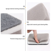 Load image into Gallery viewer, 5/10Pcs Double-sided Dishwashing Cleaning Sponge Kitchen Nano Emery Clean Rub Pot Rust Focal Stains Sponge Removing Kit
