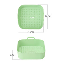 Load image into Gallery viewer, 20cm Air Fryer Silicone Square Baking Tray Non-Stick Steamer Liners Reusable Air Fryer Basket Home Kitchen Pizza Mat Grill Accessories
