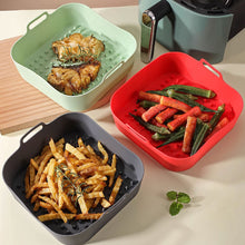 Load image into Gallery viewer, 20cm Air Fryer Silicone Square Baking Tray Non-Stick Steamer Liners Reusable Air Fryer Basket Home Kitchen Pizza Mat Grill Accessories

