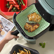 Load image into Gallery viewer, 20cm Air Fryer Silicone Square Baking Tray Non-Stick Steamer Liners Reusable Air Fryer Basket Home Kitchen Pizza Mat Grill Accessories
