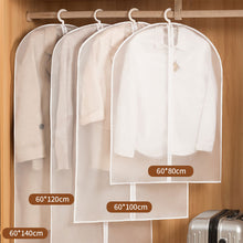 Load image into Gallery viewer, Dustproof Garment Covers Bags with Zip Reusable Clothes Storage Bag Waterproof Hanging Clothes Cover Clear Garment Bag

