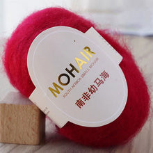 Load image into Gallery viewer, 25g/Roll Mohair Yarn Extra Soft Warm Baby Wool Crochet Yarn for Hand Knitting Sweater Shawl Scarf DIY Material Supplies
