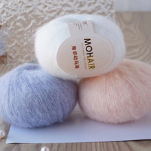 Load image into Gallery viewer, 25g/Roll Mohair Yarn Extra Soft Warm Baby Wool Crochet Yarn for Hand Knitting Sweater Shawl Scarf DIY Material Supplies
