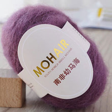 Load image into Gallery viewer, 25g/Roll Mohair Yarn Extra Soft Warm Baby Wool Crochet Yarn for Hand Knitting Sweater Shawl Scarf DIY Material Supplies
