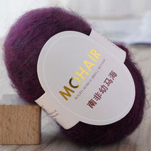 Load image into Gallery viewer, 25g/Roll Mohair Yarn Extra Soft Warm Baby Wool Crochet Yarn for Hand Knitting Sweater Shawl Scarf DIY Material Supplies
