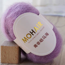 Load image into Gallery viewer, 25g/Roll Mohair Yarn Extra Soft Warm Baby Wool Crochet Yarn for Hand Knitting Sweater Shawl Scarf DIY Material Supplies
