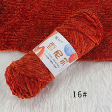 Load image into Gallery viewer, 100g/Roll Polyester Velvet Yarn Hand-Knitting Thread Soft Warm DIY Cotton Threads Plush Yarn Soft Chenille Yarn

