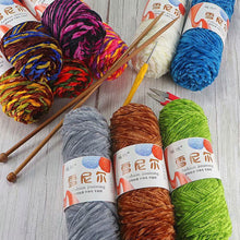 Load image into Gallery viewer, 100g/Roll Polyester Velvet Yarn Hand-Knitting Thread Soft Warm DIY Cotton Threads Plush Yarn Soft Chenille Yarn
