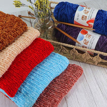 Load image into Gallery viewer, 100g/Roll Polyester Velvet Yarn Hand-Knitting Thread Soft Warm DIY Cotton Threads Plush Yarn Soft Chenille Yarn
