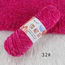 Load image into Gallery viewer, 100g/Roll Polyester Velvet Yarn Hand-Knitting Thread Soft Warm DIY Cotton Threads Plush Yarn Soft Chenille Yarn
