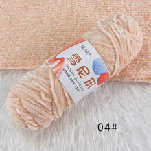 Load image into Gallery viewer, 100g/Roll Polyester Velvet Yarn Hand-Knitting Thread Soft Warm DIY Cotton Threads Plush Yarn Soft Chenille Yarn
