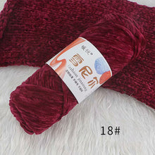 Load image into Gallery viewer, 100g/Roll Polyester Velvet Yarn Hand-Knitting Thread Soft Warm DIY Cotton Threads Plush Yarn Soft Chenille Yarn
