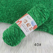 Load image into Gallery viewer, 100g/Roll Polyester Velvet Yarn Hand-Knitting Thread Soft Warm DIY Cotton Threads Plush Yarn Soft Chenille Yarn
