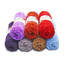 Load image into Gallery viewer, 100g/Roll Polyester Velvet Yarn Hand-Knitting Thread Soft Warm DIY Cotton Threads Plush Yarn Soft Chenille Yarn
