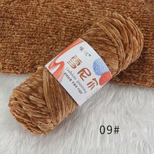 Load image into Gallery viewer, 100g/Roll Polyester Velvet Yarn Hand-Knitting Thread Soft Warm DIY Cotton Threads Plush Yarn Soft Chenille Yarn
