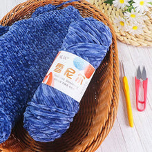 Load image into Gallery viewer, 100g/Roll Polyester Velvet Yarn Hand-Knitting Thread Soft Warm DIY Cotton Threads Plush Yarn Soft Chenille Yarn

