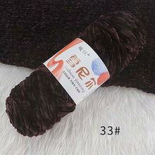 Load image into Gallery viewer, 100g/Roll Polyester Velvet Yarn Hand-Knitting Thread Soft Warm DIY Cotton Threads Plush Yarn Soft Chenille Yarn
