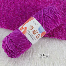 Load image into Gallery viewer, 100g/Roll Polyester Velvet Yarn Hand-Knitting Thread Soft Warm DIY Cotton Threads Plush Yarn Soft Chenille Yarn
