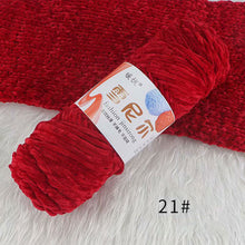 Load image into Gallery viewer, 100g/Roll Polyester Velvet Yarn Hand-Knitting Thread Soft Warm DIY Cotton Threads Plush Yarn Soft Chenille Yarn
