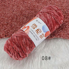 Load image into Gallery viewer, 100g/Roll Polyester Velvet Yarn Hand-Knitting Thread Soft Warm DIY Cotton Threads Plush Yarn Soft Chenille Yarn
