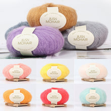Load image into Gallery viewer, 25g/Roll Mohair Yarn Extra Soft Warm Baby Wool Crochet Yarn for Hand Knitting Sweater Shawl Scarf DIY Material Supplies
