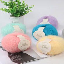 Load image into Gallery viewer, 25g/Roll Mohair Yarn Extra Soft Warm Baby Wool Crochet Yarn for Hand Knitting Sweater Shawl Scarf DIY Material Supplies
