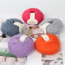 Load image into Gallery viewer, 25g/Roll Mohair Yarn Extra Soft Warm Baby Wool Crochet Yarn for Hand Knitting Sweater Shawl Scarf DIY Material Supplies
