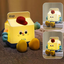 Load image into Gallery viewer, Cartoon Milk Box Silicone LED Night Light Pat Sensor Rechargeable Lamp Kids Bedroom Decor Night Lamp Birthday Valentine's Day Gifts
